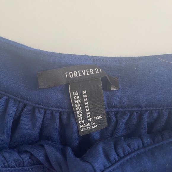 🌸 FOREVER 21/ Women's Navy Blue Mini Skirt, Medium - Picture 3 of 3